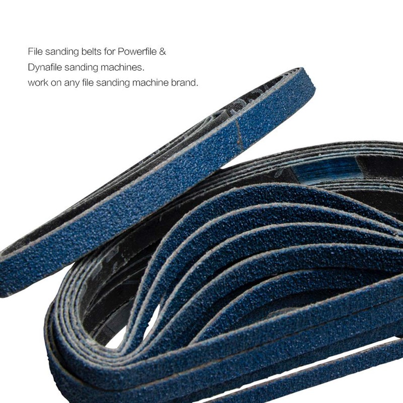 ExcInter 10PCS P80 10mm x 330mm Zirconium Abrasive Sanding Belts