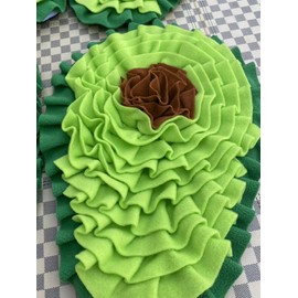 A Pair of Avocado Style Washable Anti Slip,Green Tough Feeding mat for Dogs, Pets Food Puzzles, pet Sniffing Foraging Snuffle mat