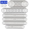 Binder Rings,KASEMI 100pcs Book Rings Assorted Sizes (1,1.5,2 inch) for