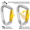 AINIKEY Climbing Carabiner Clips 25kN Auto Locking Carabiner, Professional Heavy