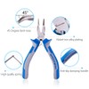 SPEEDWOX Mini Long Nose Tip Pliers, Lightweight, No Groove, 45°
