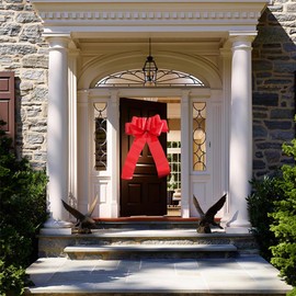 LHMTFCYY 1Pcs Giant Car Bow,21 Inch Giant Gift Bow for Large Gift Decoration,Giant Presents,Lady Surprise Party,Wedding Reception,Birthday,Christmas Bows for Car,Gift Bow (red)