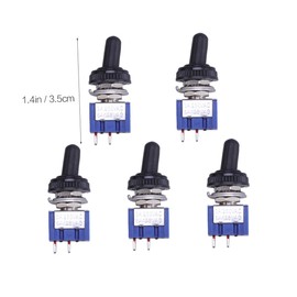 Healeved 2pcs 5 Mini Toggle Waterproof Cover On/Off Switch 2p Terminals 125vac 6a/250vac 3a Perfect for Applications