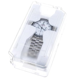 ToolTreaux 1pk Clear Plastic Watch Case Coffin Travel Essentials Jewelry Organizers and Storage