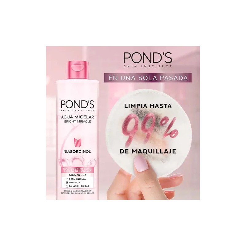 Agua Micelar Ponds Bright Miracle 300ml Todo Tipo De Piel