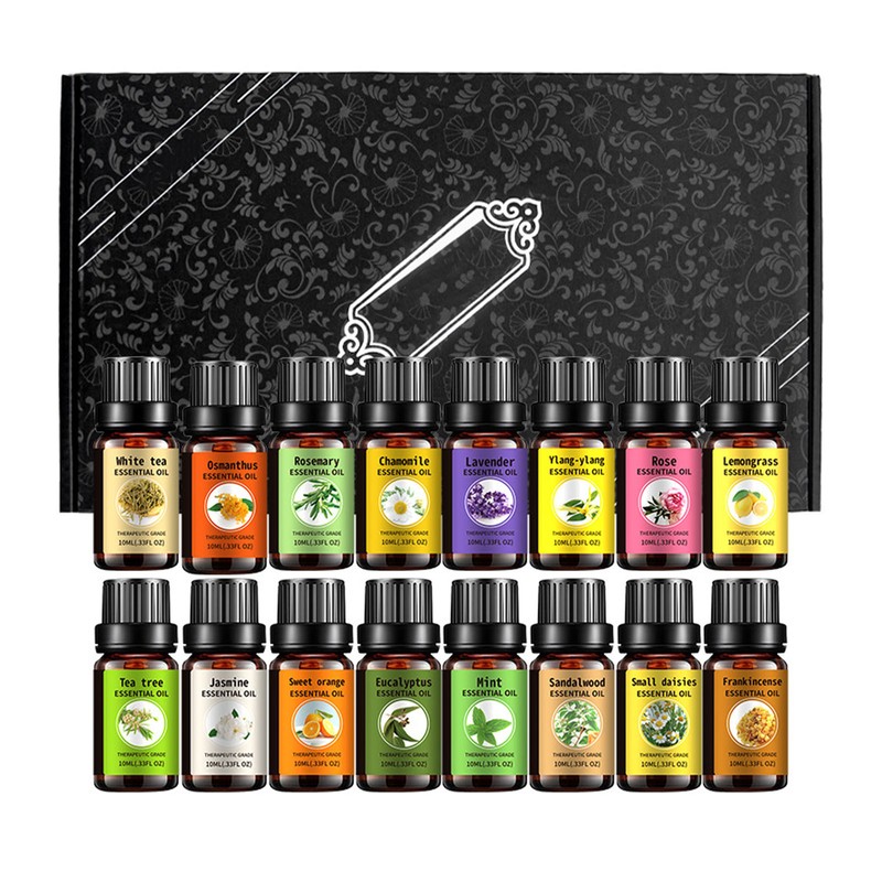16pcs 10ml Essential Oils Set Aromatherapy Organic Massage Gua Sha