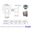 TERF® M8 X 9.9mm X 3mm X 17mm Grey Nylon