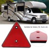 Vehicle Reflector, Safty Rear Triangle Red Reflector for RV Trucks