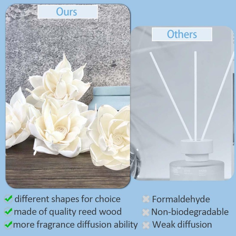 Flower Diffuser Sola Wood Flowers Natural Material Aromatherapy Reed Decorative
