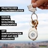 Huuraa Schlüsselanhänger Kompass Bussole Geschenk Metall Einkaufswagenchip Kompass Geschenkidee