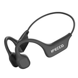 IFECCO Bone Conduction Headphones Bluetooth 5.3 - Open Ear Wireless Sport Headphones with Mic,IPX5 Waterproof Bluetooth Earbuds for Cycling Running Hiking