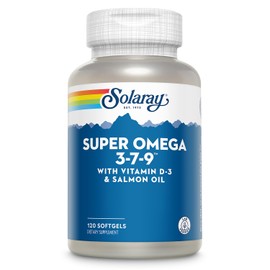 SOLARAY Super Omega 3 7 9 Supports Healthy Skin, More EPA, DHA, Essential Fatty Acids from Fish Oil Mini Softgel, 120ct