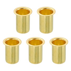 sourcing map 5Pcs Fit for 9mm(3/8") Tube ID Brass Compression Fitting, Insert Tube Support Compression Sleeve Fitting, Sleeve Ferrules for Water Oil Air Pipe