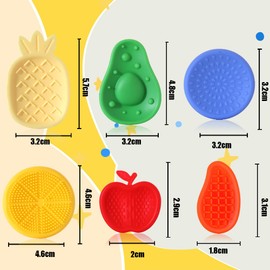 ZRENJHUS Sensory Worry Stone for Kids 12 Pack Fruit Shaped Fidget Stones Silicone Textured Soft Sensory Stone for Autism ADHD Teens Anxiety Relief Fidget for Classroom