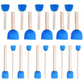 WAFJAMF 20-Pieces Assorted Size Round Sponges Brush Set, Paint Tools for Kids – Blue