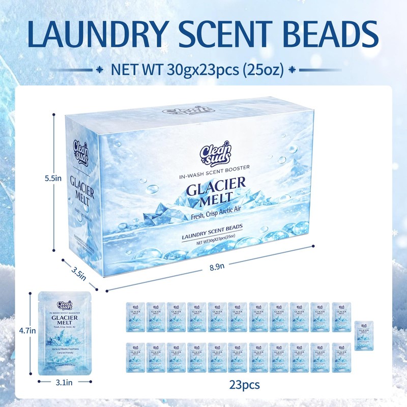 In-Wash Scent Beads Laundry, Scent Beads like Glacier Melt, Laundry