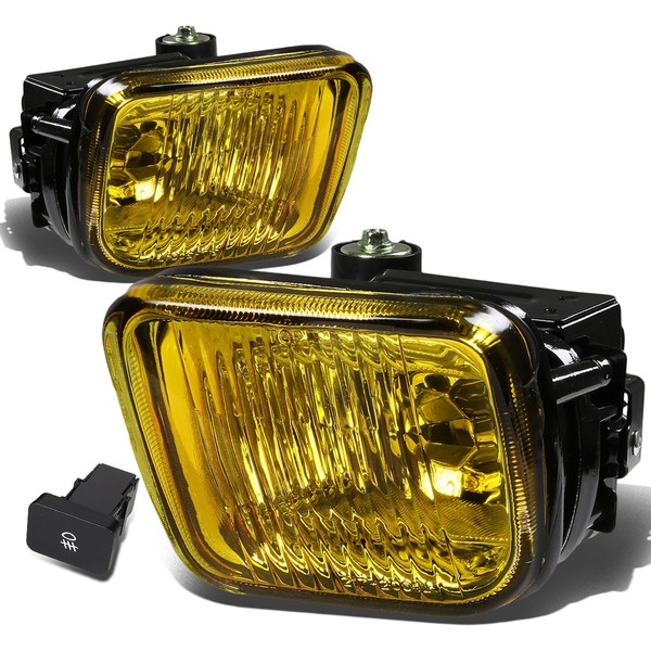 Compatible with Honda Civic Driving Bumper Fog Light+Bulbs+Switch (Amber Lens) - 6th Generation EJ EM EK D16