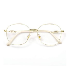 SaNgaiMEi Blue Light Filter Glasses for Women Men Computer Glasses Gaming Blue Light Blocking Glasses Super Light Reduction of Eye Strain, A Gold