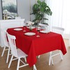 FOLINS&HOME Mantel rectangular rojo de 54 x 78 pulgadas, resistente