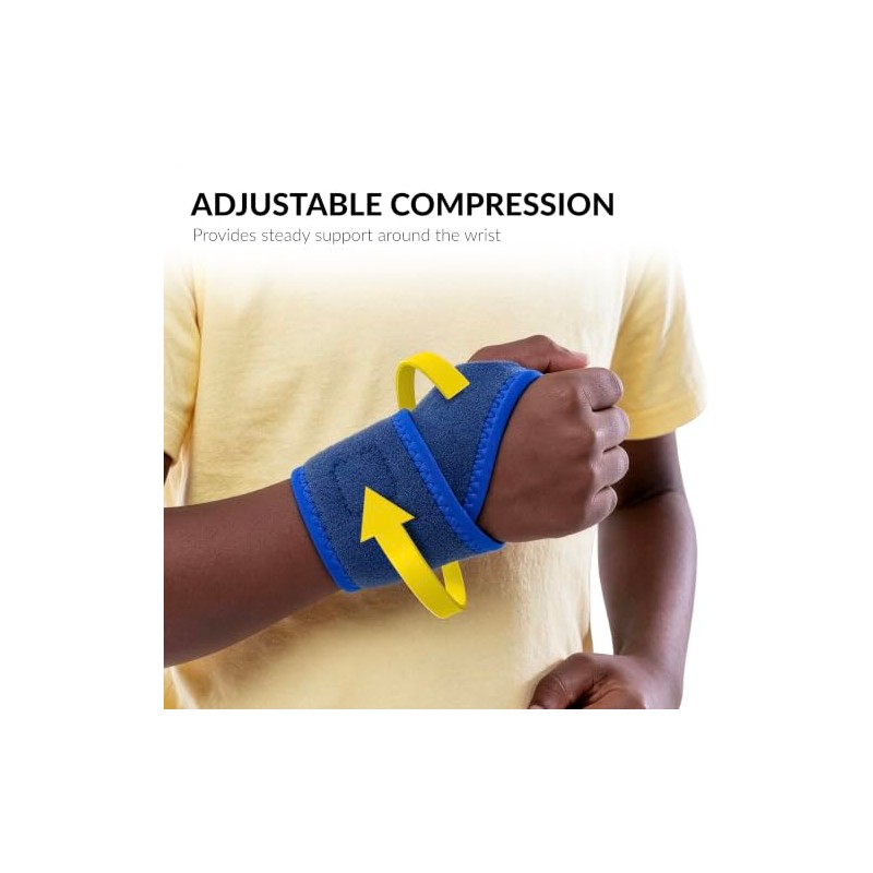 BraceUP Kids Wrist Support – Adjustable Wrap for Left or