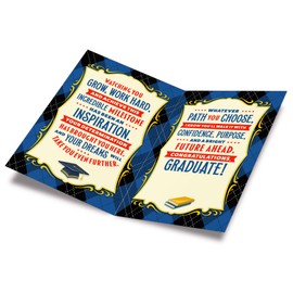 Prime Greetings Nephew Graduation Card, Made in America, Eco-Friendly, Thick Card Stock with Premium Envelope 5in x 7.75in, Packaged in Protective Mailer