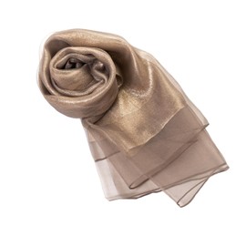 MAPIMANIA - Elegant Women's Stole for Ceremony and Wedding - Summer Silk Shawl Shawl Shawl for Evening Dress, Lurex Bronze