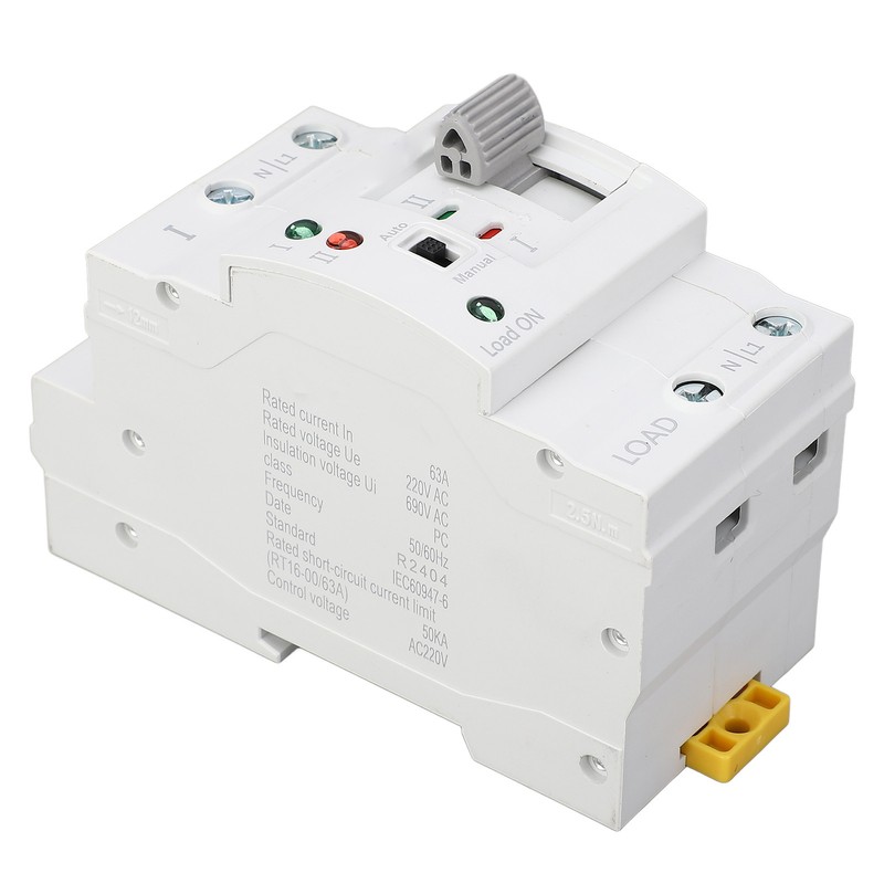 Dual Power Automatic Transfer Switch 2P 63A Millisecond Switching Power