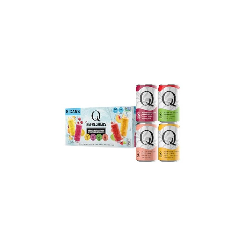 Q MIXERS Refreshers Sparkling Hydration Beverage Variety Pack (8PK) –
