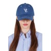 VARZAR 3D Monogram Stitch Over Fit Ball Cap Blue Denim