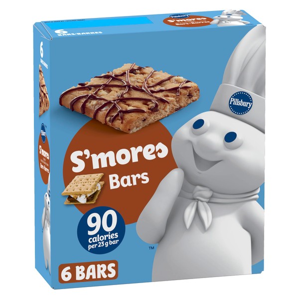 Pillsbury Softbake S'Mores Flavour Bars, 6 Bars, Snack Bars