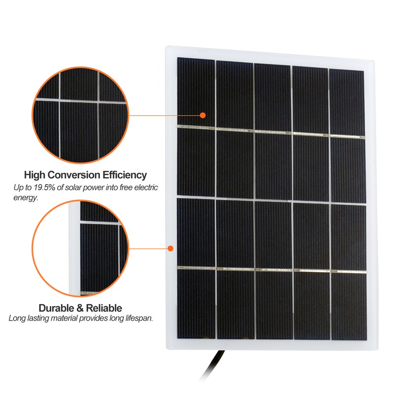 3W 5V Solar Panel with DC Port Polycrystalline Silicon Solar