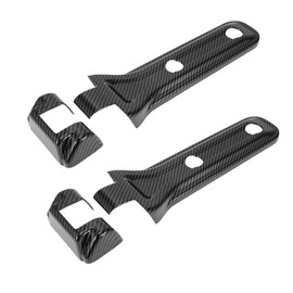 REPAIROCK 1 Set Tailgate Hing Cover Trim for Jeep Wrangler JL JLU 2018-2023 for Jeep Gladiator JT 2020-2023 Tail Gate Spare Tire Bracket Rear Door Liftgate ABS Carbon Fiber Pattern Black