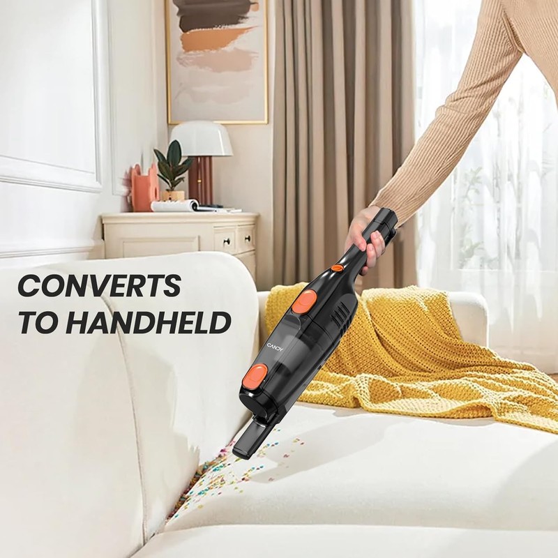 Candy Corded Stick Vacuum Cleaner, Powerful Suction Handheld Vacuum with