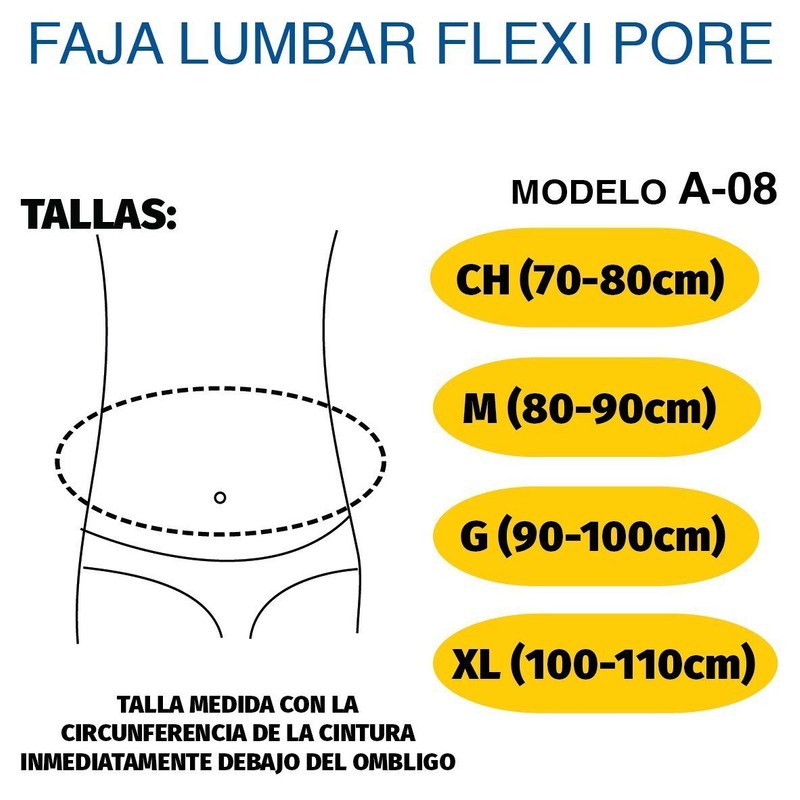 TYNOR - Faja Lumbar Flexi Pore A08 Tynor (Mediana)