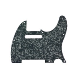 Phrilam 8 Holes Tele Pickguard for US/Mexico Made Fender Standard Telecaster Modern Style Electric Guitar,Black Pearl 4ply