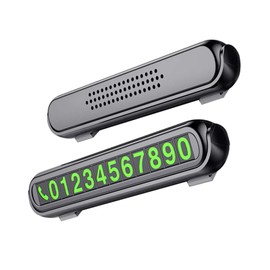 RSYHVG Temporary Car Parking Card Number Plate, Automobile Temporary Car Parking Card Telephone Number Plate Luminous, Black