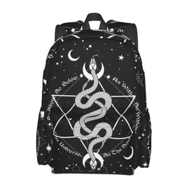 MOLIAN Serpents Gothic Occult Stylish Backpack With Adjustable Padded Shoulder Straps Daypacks For Girls College Travel