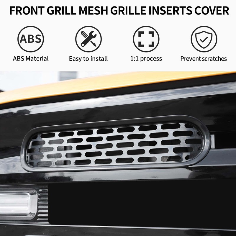 SQQP Front Grill Mesh Grille Inserts Cover Frame Trims Kit