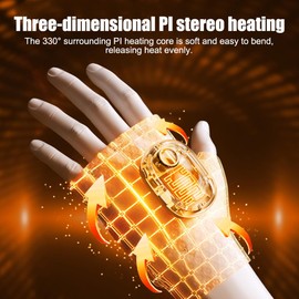 OBEST Heated Gloves Men Women Full and Half Hands Heated Gloves with 3 Adjustable Heating Modes, 3 Hours Operating Time, for Cycling, Hiking, Skiing, 1000 mAh