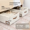 StorageWorks Under Bed Storage with Removable Wheels, 10'' Underbed Storage