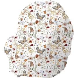 Baby Car Seat Covers- Multi-use Carseat Canopy for Babies, Stretchy Infant Carseat Cover Boy, Shower Gifts for Unisex Boys and Girls(Butterfly)