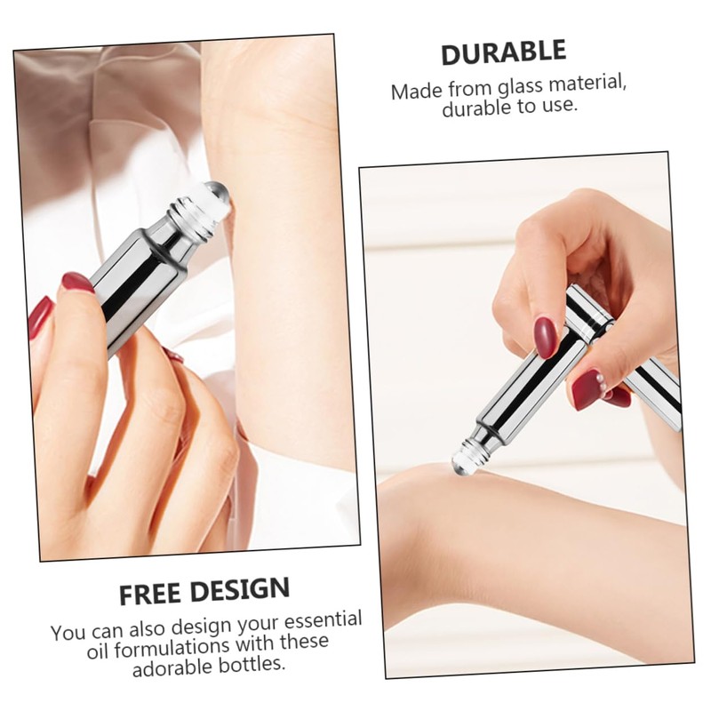 Mikinona Essential Oil Rollerball Bottles 12 Pack Refillable Empty Bottles