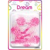 Dream World Self Hinge Barrette Daisy Clear & Pink Mix