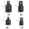 4pcs Steckdosen Schraubendreher Konverter Reducer Set Schwarz Steckschlüssel Adapter 1/2