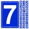Numbered Sign 7, Aluminum Number Signs for Tennis Court, 12x8