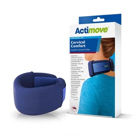 Actimove Professional Cervical Comfort Collar | Soft Foam Neck Brace for Sleeping - Relieves Neck Pain & Spine Pressure, Neck Collar Brace Support After Whiplash or Injury | Blue, Medium