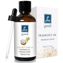 GM Gumili Coconut Vanilla Fragrance Oil, Perfume Oil, Home Scent Oil for Soaps, Candle Making, Dryer Balls, Diffusers, Laundry, Slime -1 oz /30ml