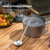iBasingo Long Handle Titanium Ladle Serving Spoon Metal Soup Spoon
