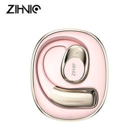 ZIHNIC S09 Earbuds With Charging Case, Bluetooth 5.4 Wireless Open-Ear Headphones ,Sweat-proof Earphones With Lanyard, HIFI Sound Quality - Color: White