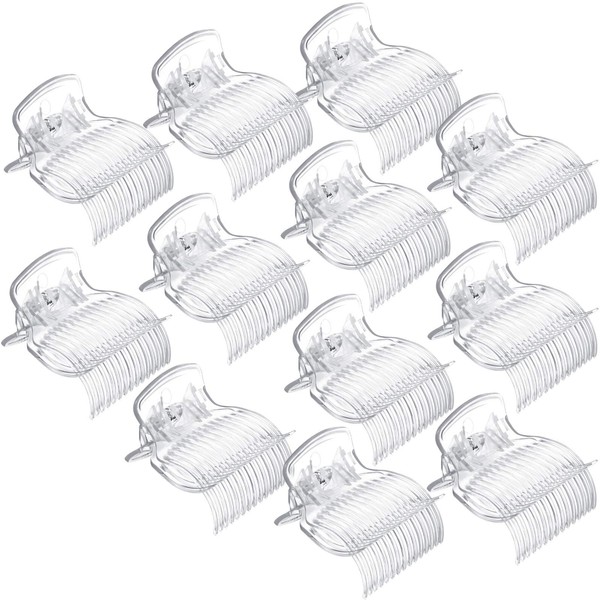 12 pinzas para rizador de pelo de repuesto para mujeres y niñas (transparente)